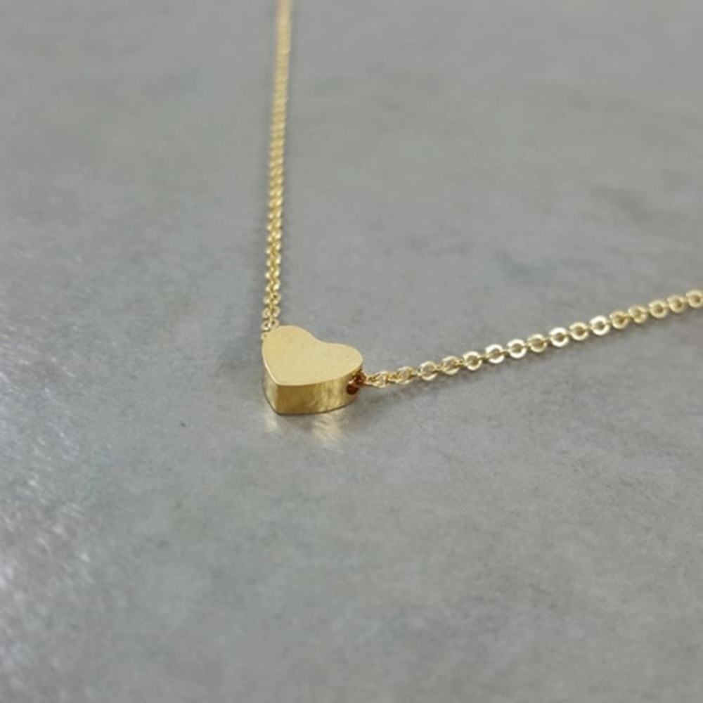 Gold Heart Necklace Dainty Necklace